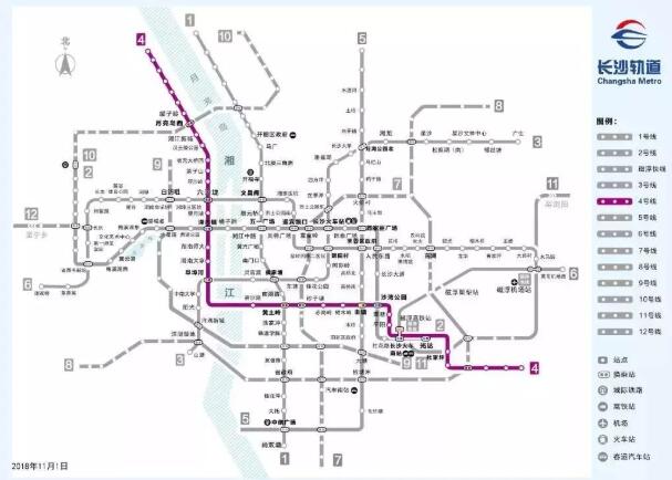 长沙市地铁线路图最新概览